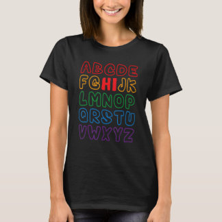 T-shirt Retour à l'école Hi Alphabet Préscolaire Maternell