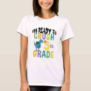 T-shirt Retour à l'école Je suis prêt à écraser la 5e anné
