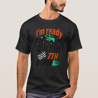T-shirt Retour à l'école Je suis prêt à écraser le Monste 