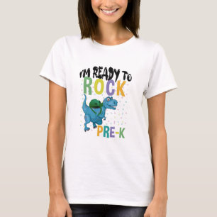 T-shirt Retour à l'école Je suis prêt à rocker Préscolaire