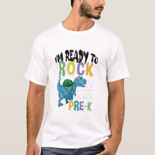 T-shirt Retour à l'école Je suis prêt à rocker Préscolaire