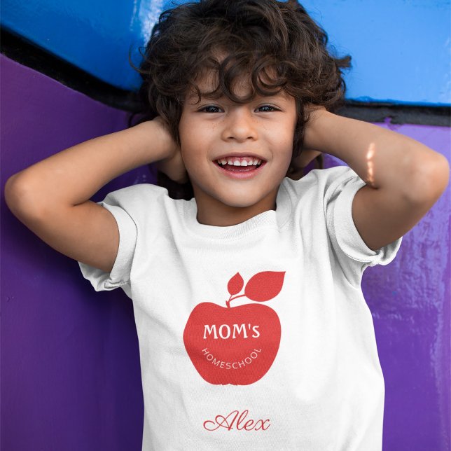 T-shirt Retour à l'école mère homeschool nom enfant (Créateur téléchargé)