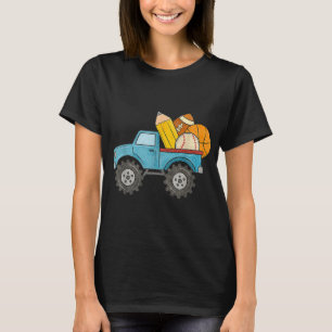 T-shirt Retour À L'École Monster Camion Baseball Football 