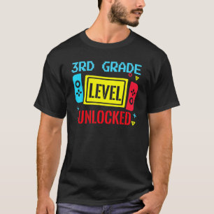 T-shirt Retour à l'école Niveau 3e année Jeu vidéo débloqu