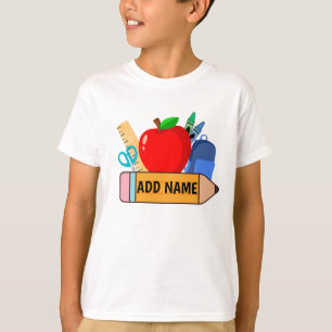 T-shirt Retour à l'école Nom de la chemise - Enfants perso