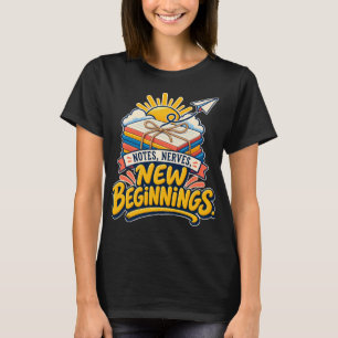 T-shirt Retour à l'école Nouveaux Débuts Cahier Lever de S