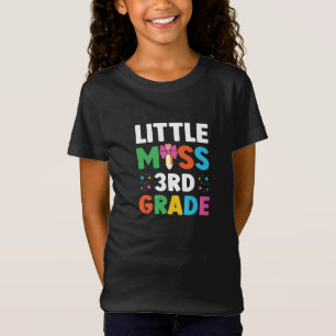 T-Shirt Retour À L'École Petite Miss 3e Année Typographie
