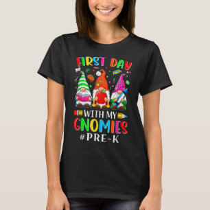 T-shirt Retour À L'École Premier Jour Avec Mes Gnomies Pré