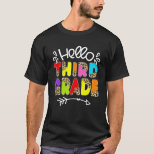 T-shirt Retour à l'école Premier Jour Bonjour Troisième An