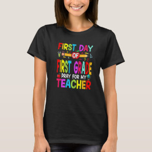 T-shirt Retour à l'école Premier Jour De 1ère Année Prière