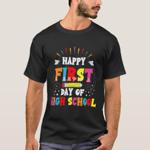 T-shirt Retour à l'école Premier jour de lycée heureux Ens