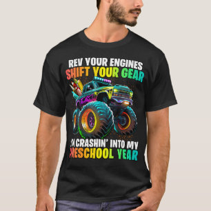 T-shirt Retour À L'École Préscolaire Monster Camion Premie