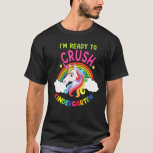 T-shirt Retour À L'École Prêt À Écraser Maternelle Unicorn