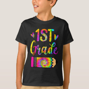 T-shirt Retour à l'école Professeur de 1re année Tie Dye