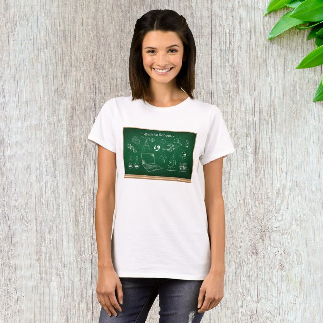 T-shirt Retour à l'école Science Chalkboard Éducation (Créateur téléchargé)