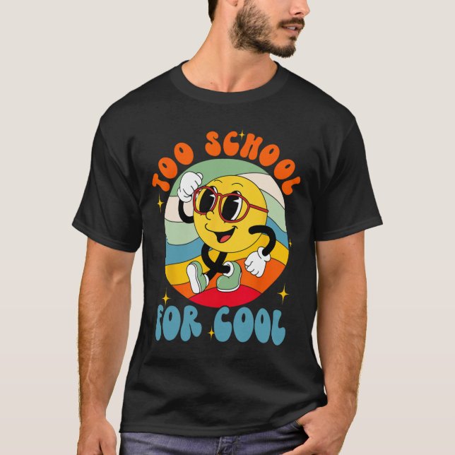 T-shirt Retour À L'École Sourire Visage À L'École Pour Le  (Devant)