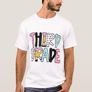 T-shirt Retour À L'École Troisième Année Enseignant Premie