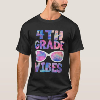T-shirt Retour À L'École Vibes De 4E Année Premier Jour En