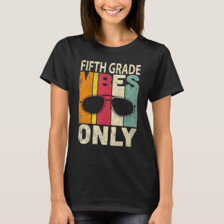 T-shirt Retour À L'École Vibes De 5E Année Premier Jour En