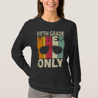 T-shirt Retour À L'École Vibes De 5E Année Premier Jour En