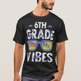 T-shirt Retour À L'École Vibes De 6E Année Chemise, Premie