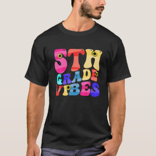 T-shirt Retour À L'École Vibes De Cinquième Année Étudiant
