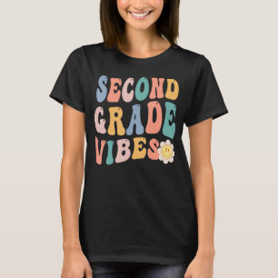 T-shirt Retour À L'École Vibes De Deuxième Année Étudiant