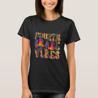 T-shirt Retour À L'École Vibes De Quatrième Année Enseigna