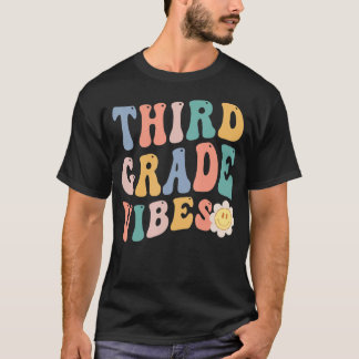 T-shirt Retour à l'école Vibes de troisième année Étudiant