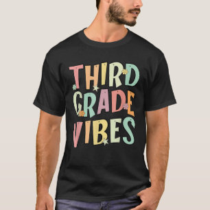 T-shirt Retour À L'École Vibes De Troisième Année Retro Pr