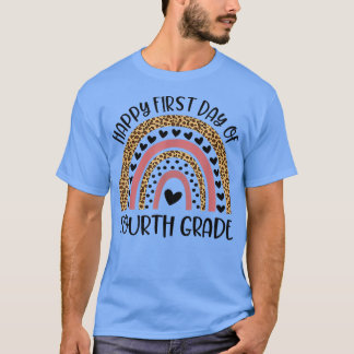 T-shirt Retour À L'ÉcoleRainbow Joyeux Premier Jour De Qua