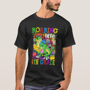 T-shirt Retour À Scho En Dinosaure De 4Ème Année