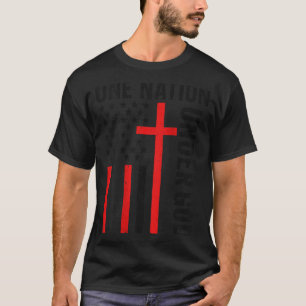 T-shirt Retour à une nation sous Dieu Drapeau américain ch
