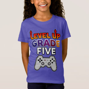 T-Shirt Retour au niveau scolaire jusqu'à la cinquième ann