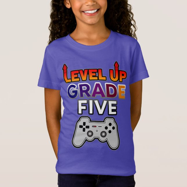 T-Shirt Retour au niveau scolaire jusqu'à la cinquième ann (Devant)