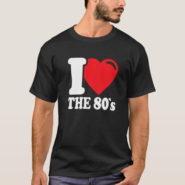 T-shirt Retour Aux Années 80 J'Aime Le Costume Des Années  (Devant)