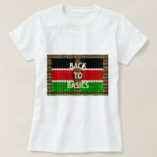T-shirt Retour aux bases : Kenya Drapeau Thème du tissage