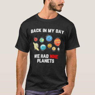 T-shirt Retour Dans Mon Jour 9 Planètes Pluton Planète