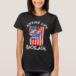 T-shirt Retour de Flamme Lèvres Arrachées Pêche