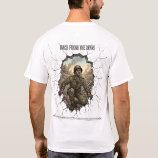 T-shirt Retour de la guerre Soldat Double exposition Natur
