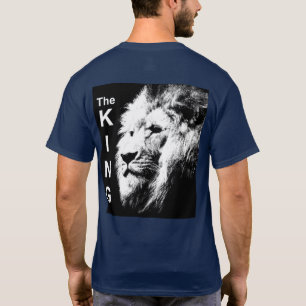 T-shirt Retour Imprimer Le Roi Moderne Pop Art Lion Head H