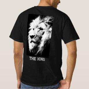 T-shirt Retour Imprimer Lion animal moderne Visage Mens Va