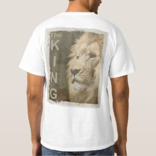 T-shirt Retour Imprimer Lion Face Top Modèles Mens Moderne