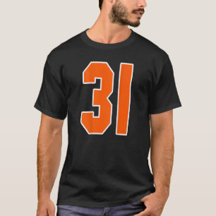T-shirt Retour Imprimer Orange Sports Bloc Numéro 31 Pour