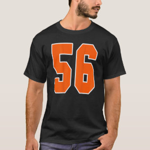 T-shirt Retour Imprimer Orange Sports Bloc Numéro 56 Pour