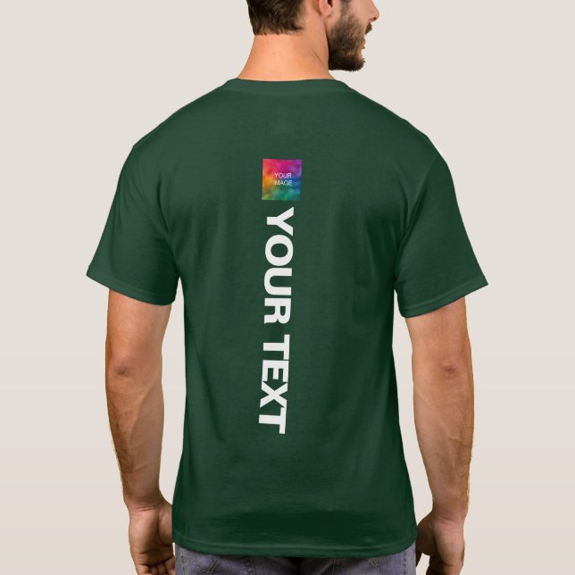 T-shirt Retour Imprimer Télécharger Photo Ou Logo Mens Mod (Dos)