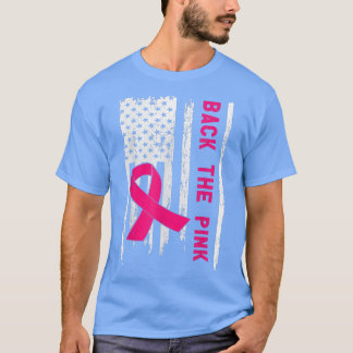 T-shirt Retour Le Drapeau rose Américain Ribbon Cancer du 