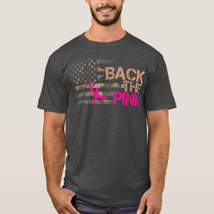 T-shirt Retour Le Ruban Rose Camoue Drapeau Américain Seat