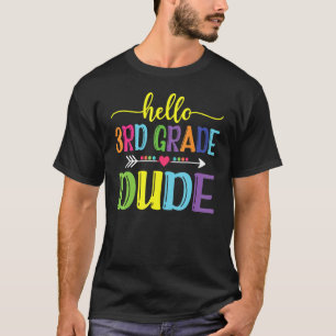 T-shirt Retourner À L'École Bonjour 3e Classe Maître Étudi