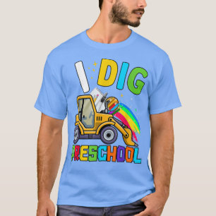 T-shirt Retourner à l'école I Dig Préscolaire Excavateur C